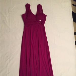 Betsy and Adam gorgeous purple gown